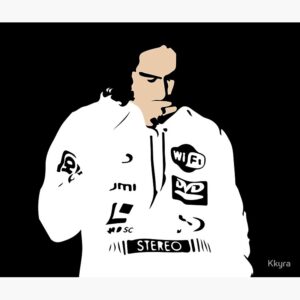 Bones Rapper Portrait Tapestry - Image 3